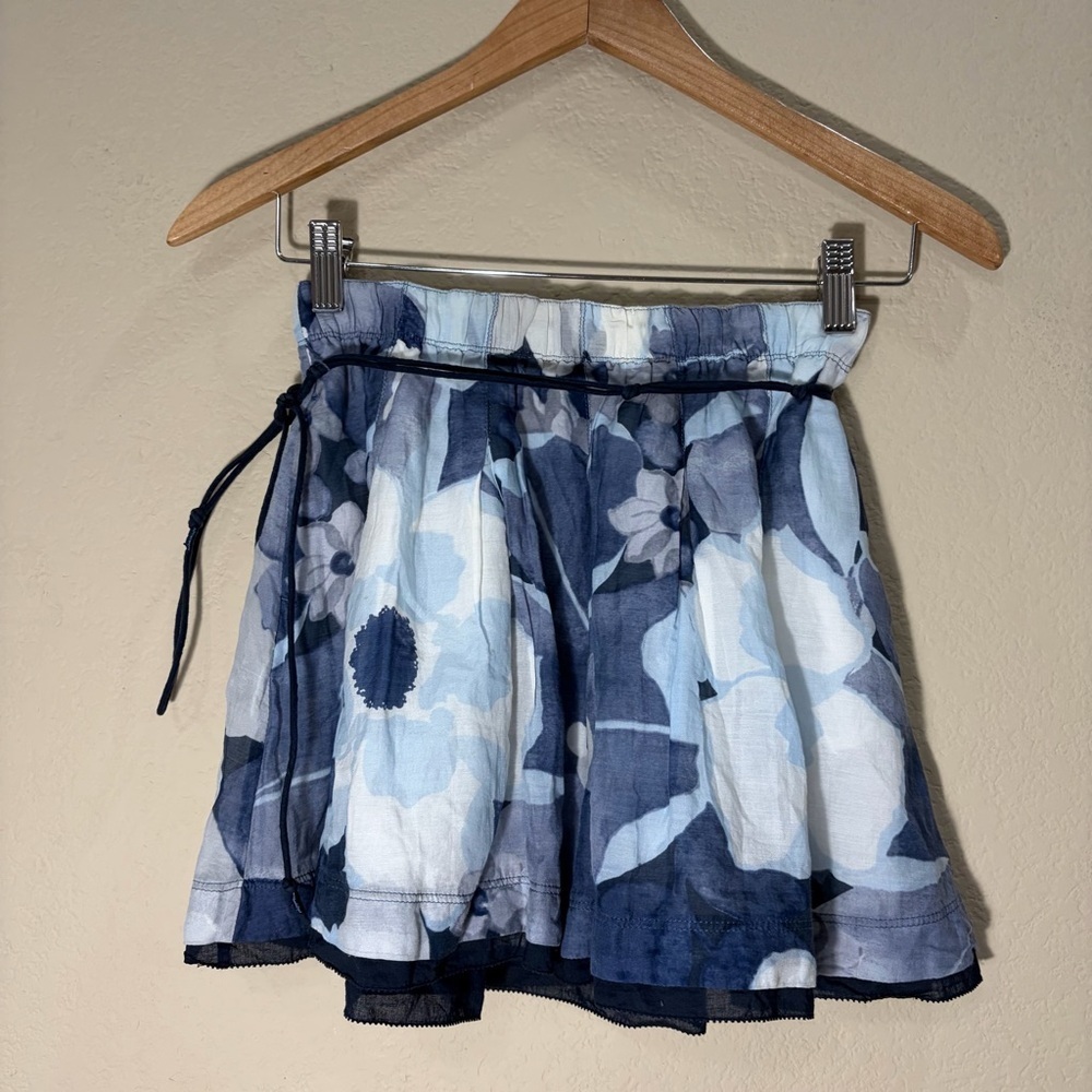 Abercrombie & Fitch Skirt Cotton Silk Womens Sz S Floral Lined Cottage Beach